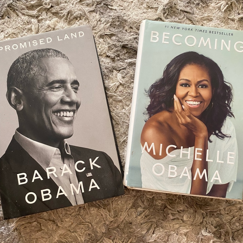 2 Best Seller Books  " Becoming Michelle Obama" "A Promised Land"
